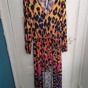 Curvy Girl sz 2xl  shorts romper with maxi skirt attached